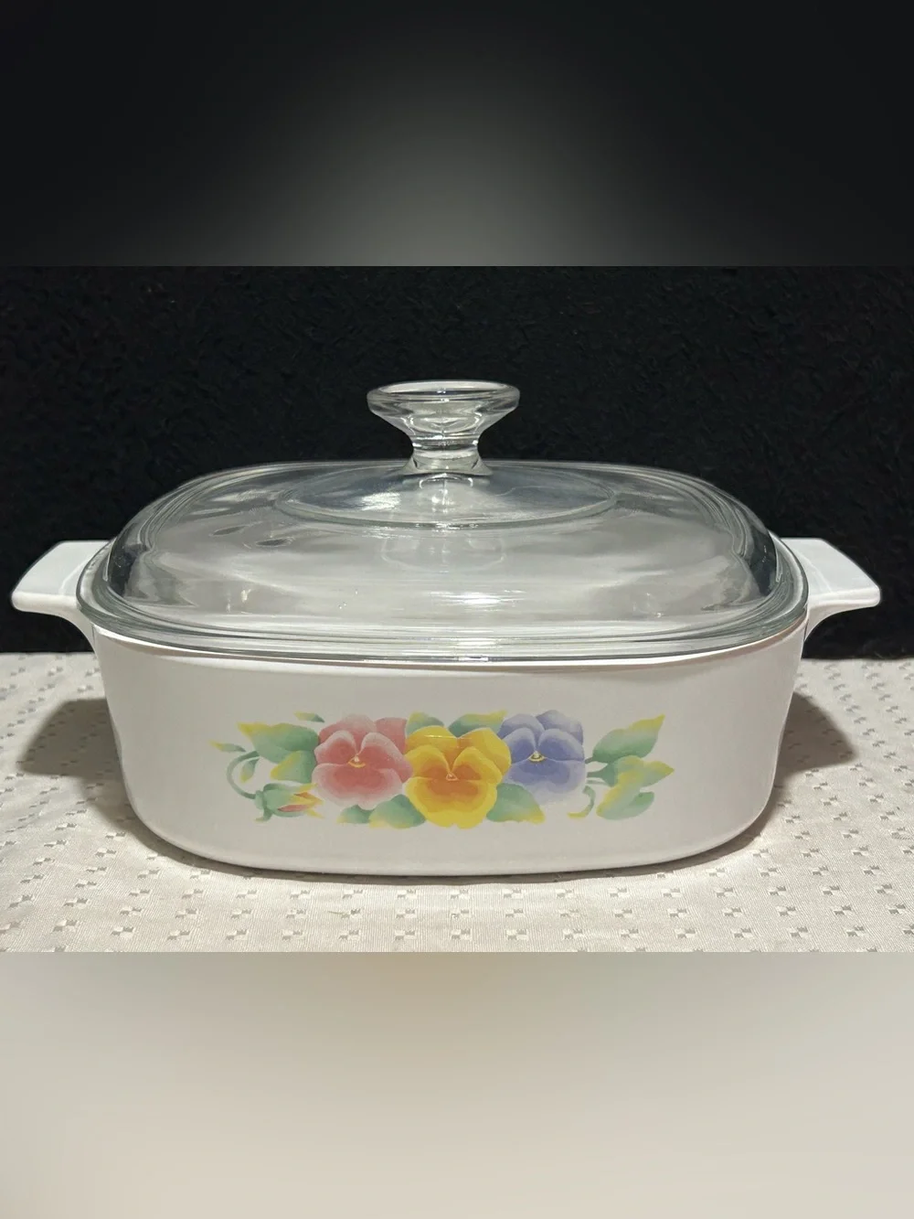 Corning Ware Summer Blush Pansy A2B 2L Casserole With Lid-Made In USA